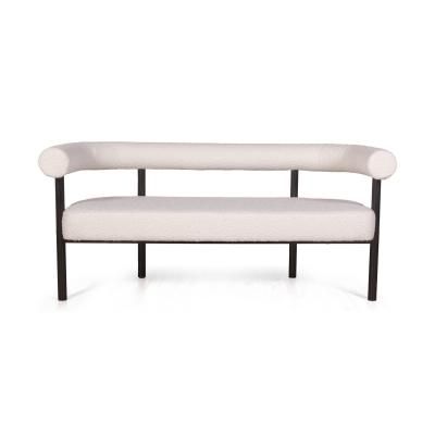 Диван Бигги, букле Turin ivory / опоры черные