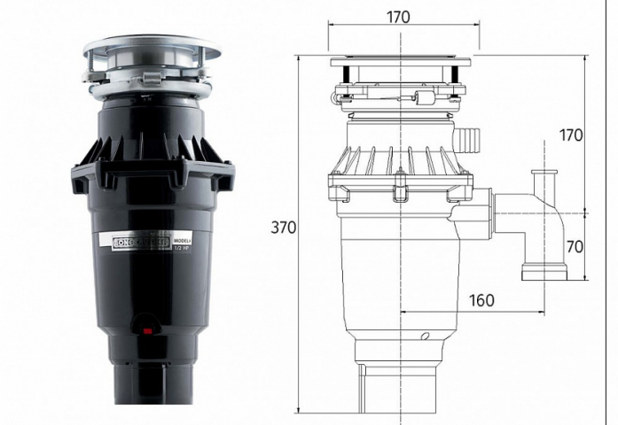 Измельчитель пищевых отходов Bone Crusher ВС810-SL Slim Line + Магнитный улавливатель в магазине «На диване» в Мурманске  — Выгодная цена